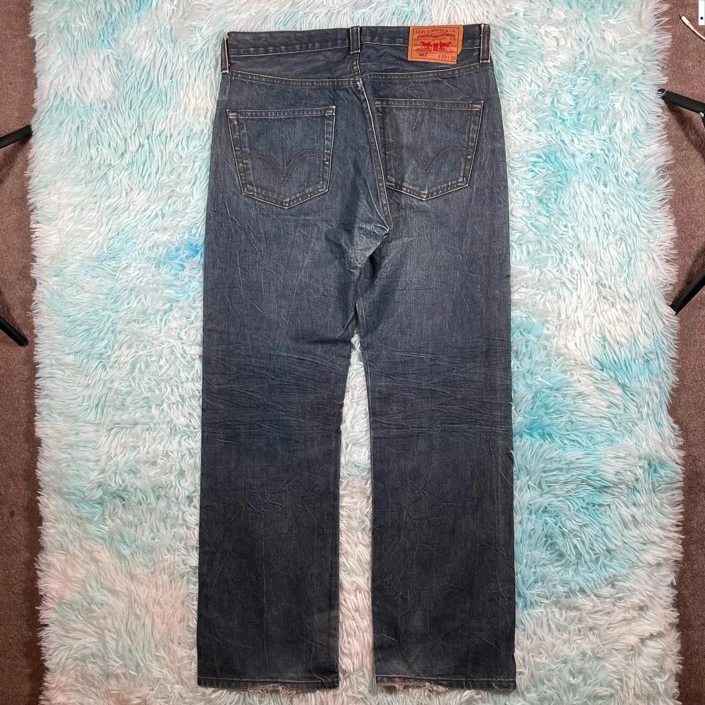 Vintage 00s Blue Levi’s 501 Jeans Straight Leg - 33W 30L