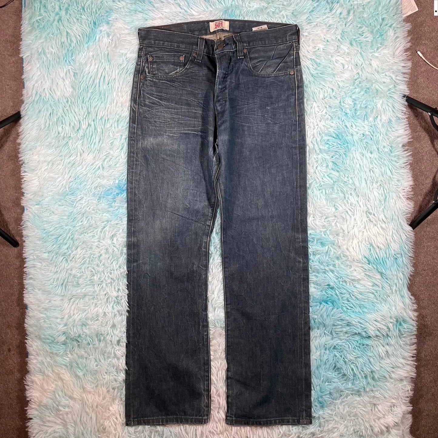 Vintage 00s Blue Levi’s 501 Jeans Straight Leg - 33W 30L