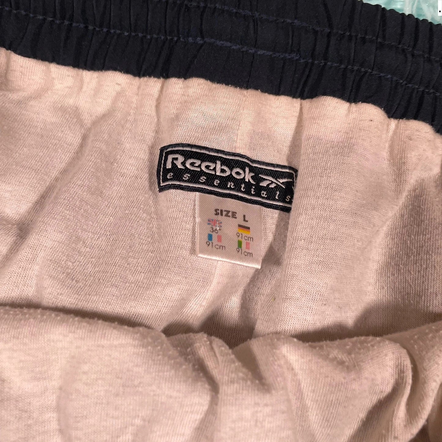 Vintage 00s Navy Reebok Tracksuit Bottoms - Large