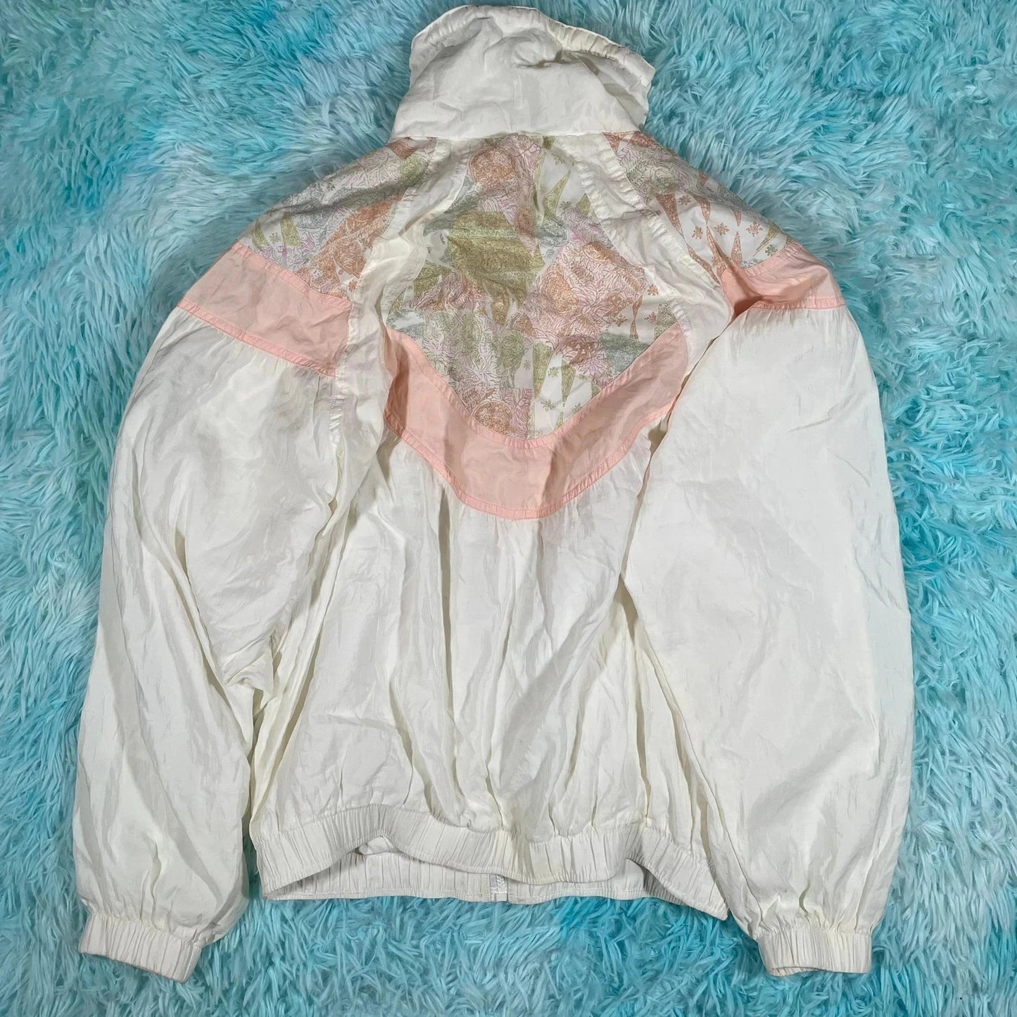 Vintage 80s White & Peach Retro Ellesse Shell Tracksuit Set - Medium