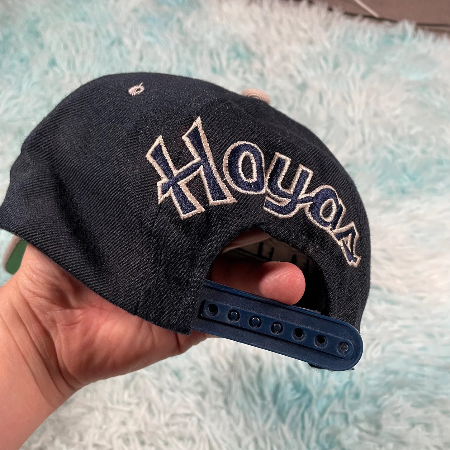 Vintage 90s Navy Georgetown Hoyas Bulldogs Cap