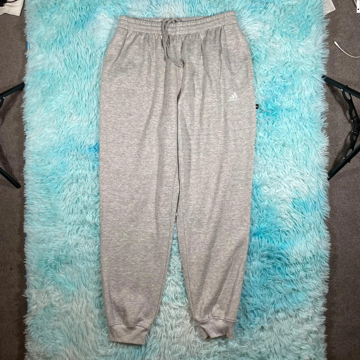 Vintage 90s Grey Adidas Joggers - Medium