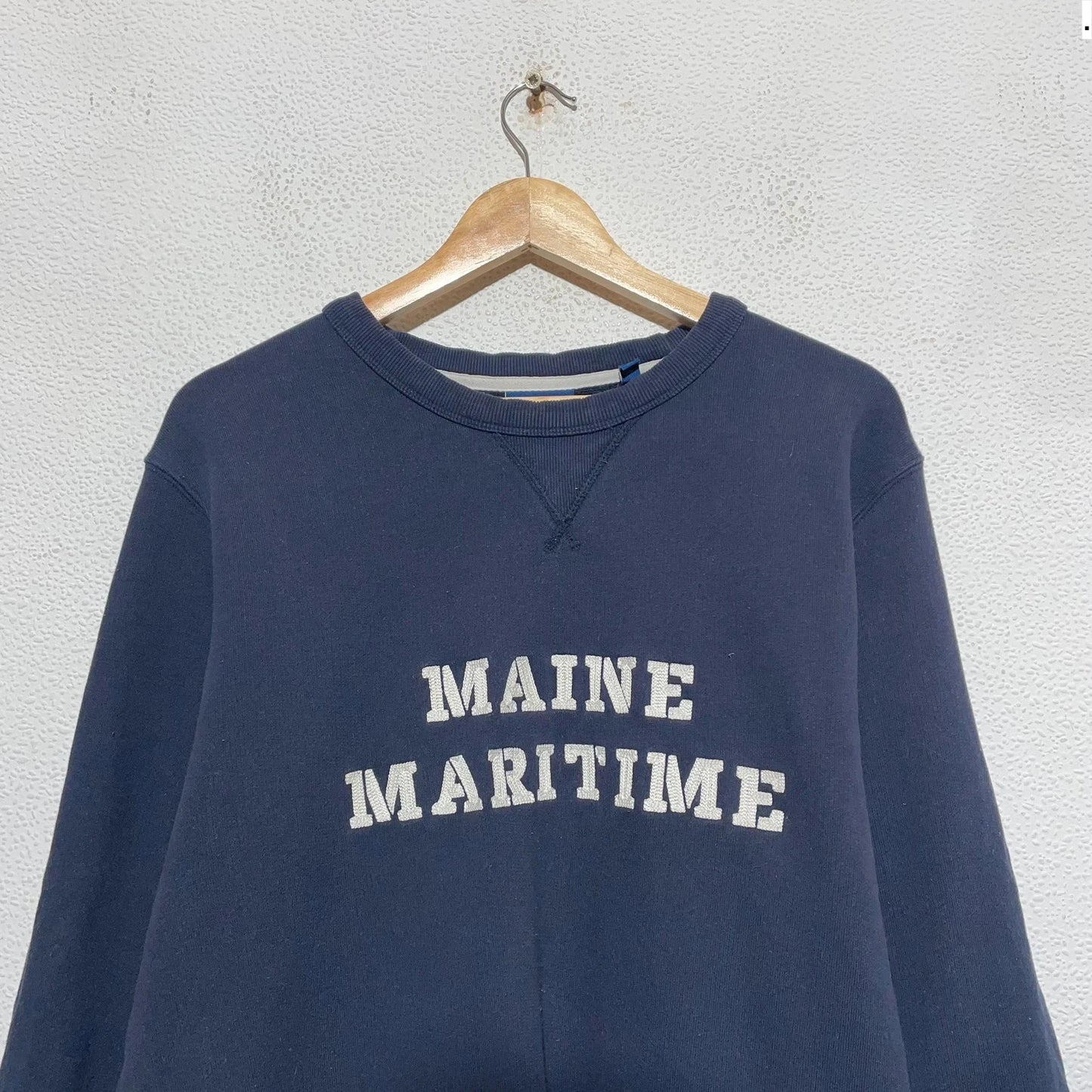 Navy Gant Sweatshirt Maine Maritime - Large