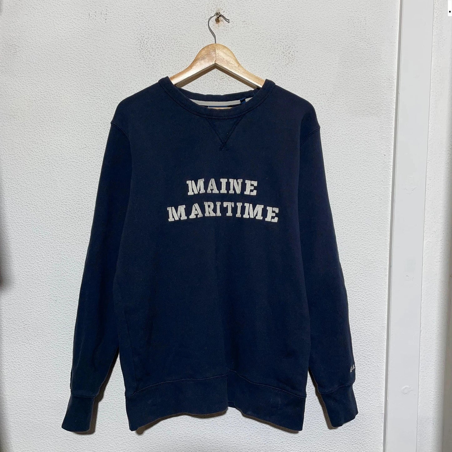 Navy Gant Sweatshirt Maine Maritime - Large