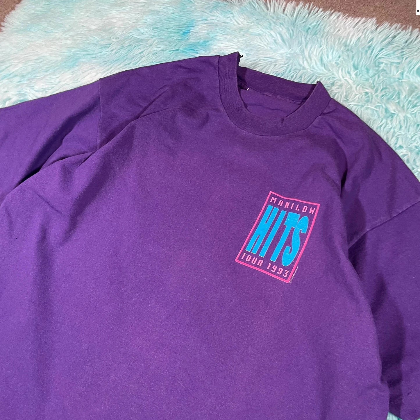 Vintage 90s Purple Barry Manilow T Shirt - XL