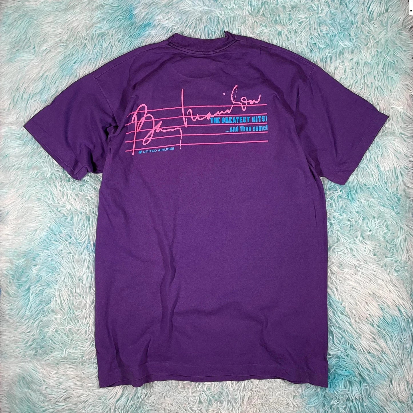 Vintage 90s Purple Barry Manilow T Shirt - XL