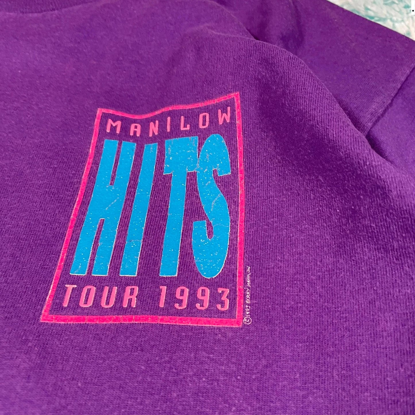 Vintage 90s Purple Barry Manilow T Shirt - XL