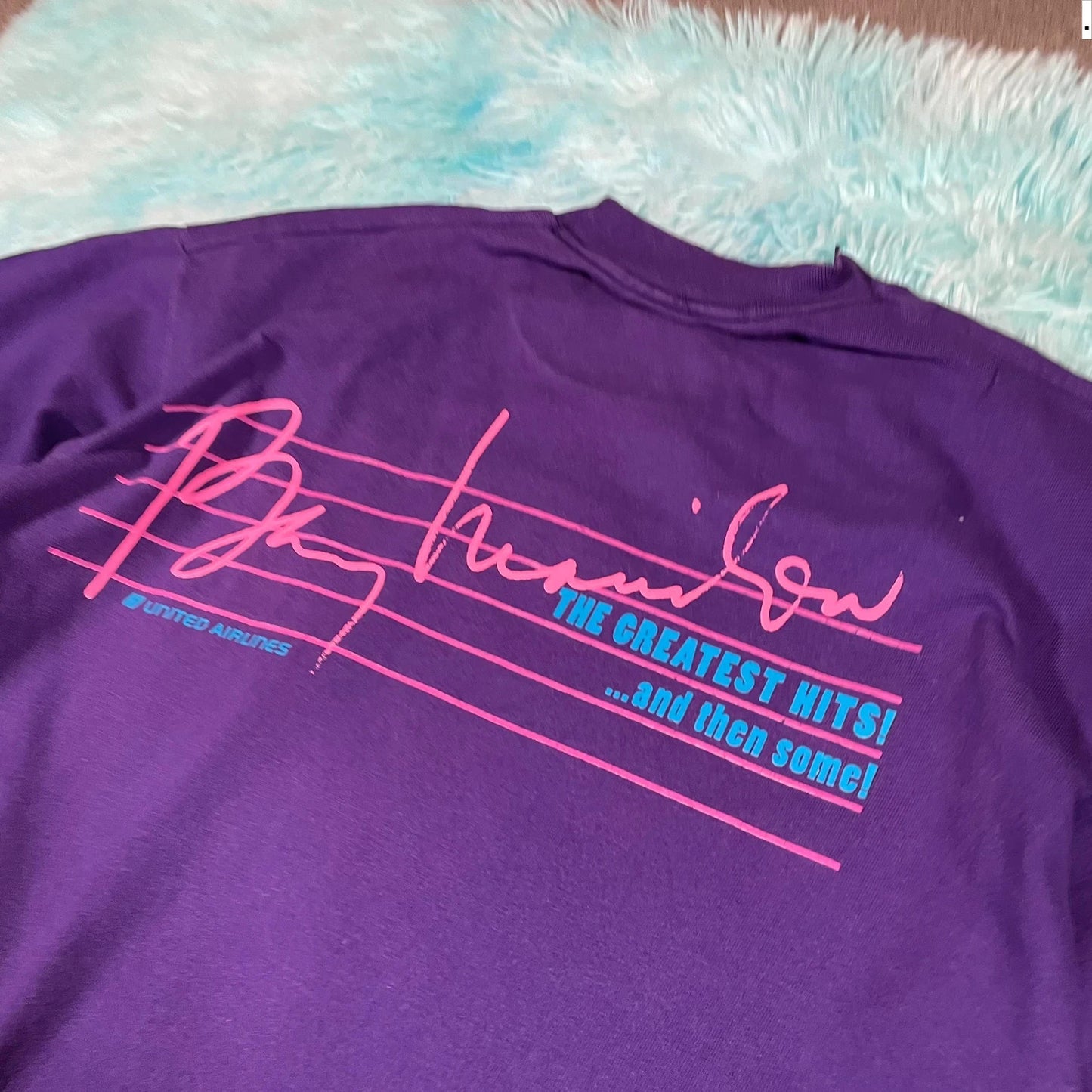 Vintage 90s Purple Barry Manilow T Shirt - XL