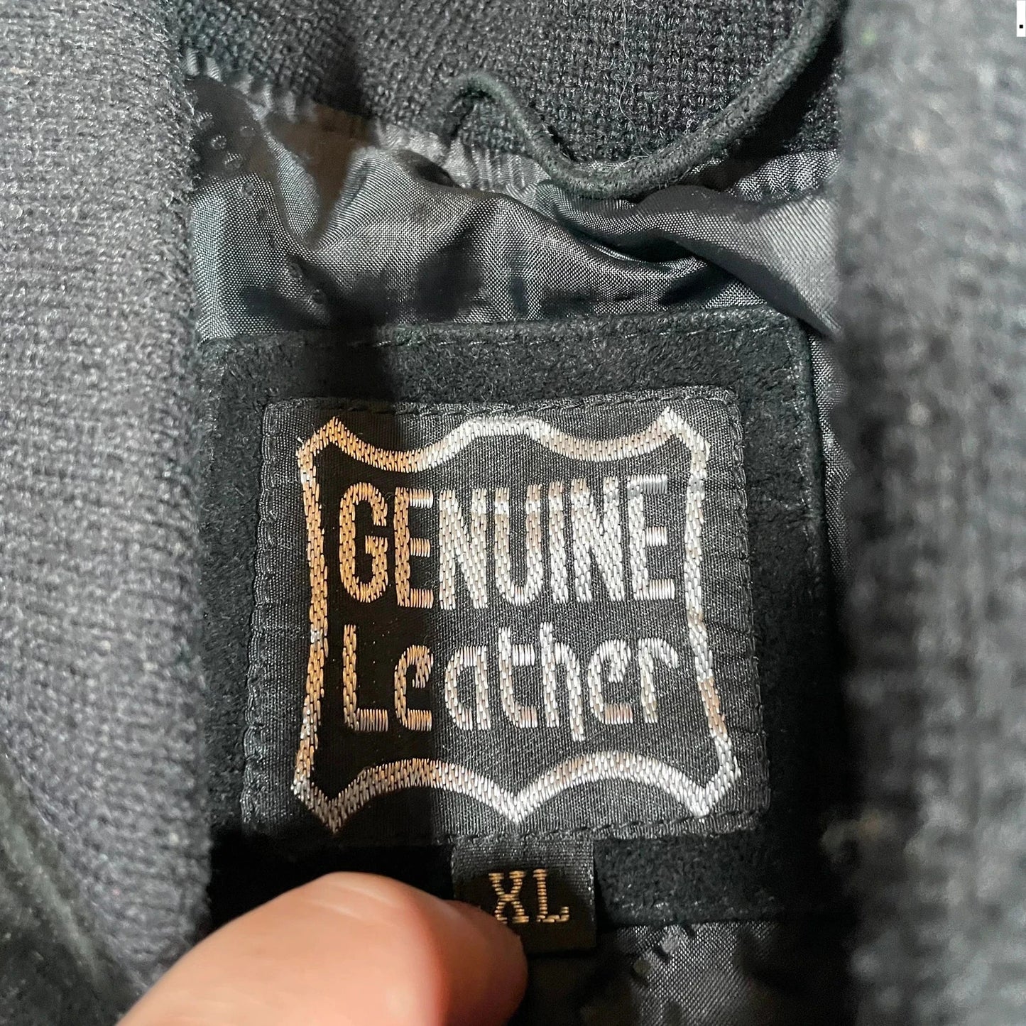 Vintage Suede Leather Bomber Jacket - XL