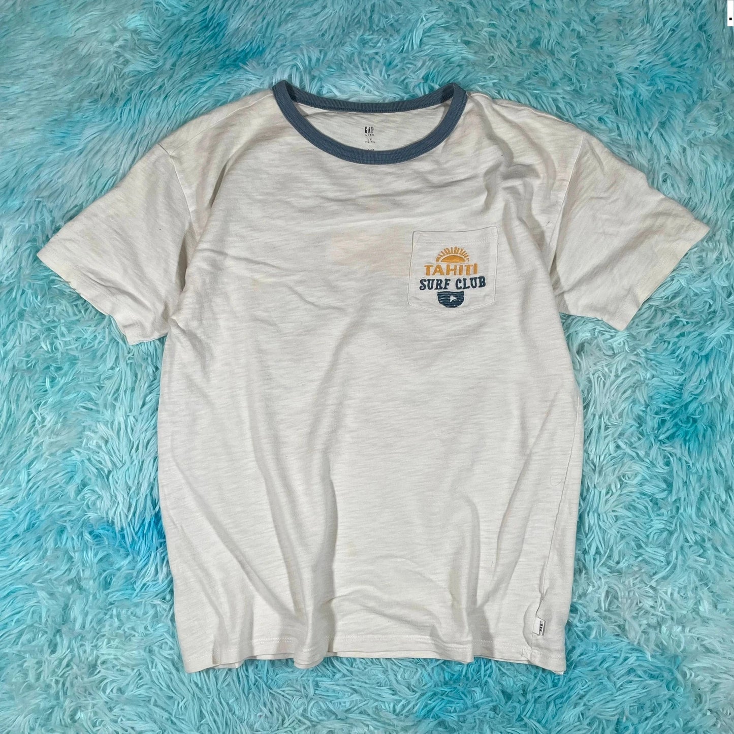 White Gap Beach Graphic T Shirt - Womens XXL