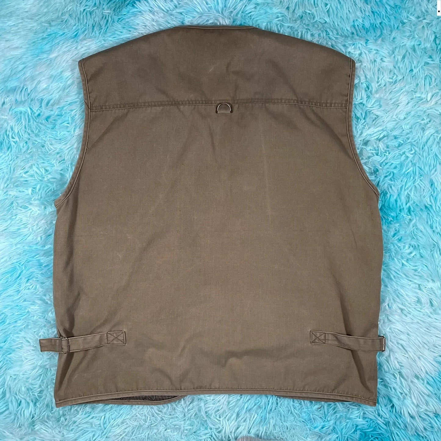 Vintage Khaki Fishing Utility Vest - XXL
