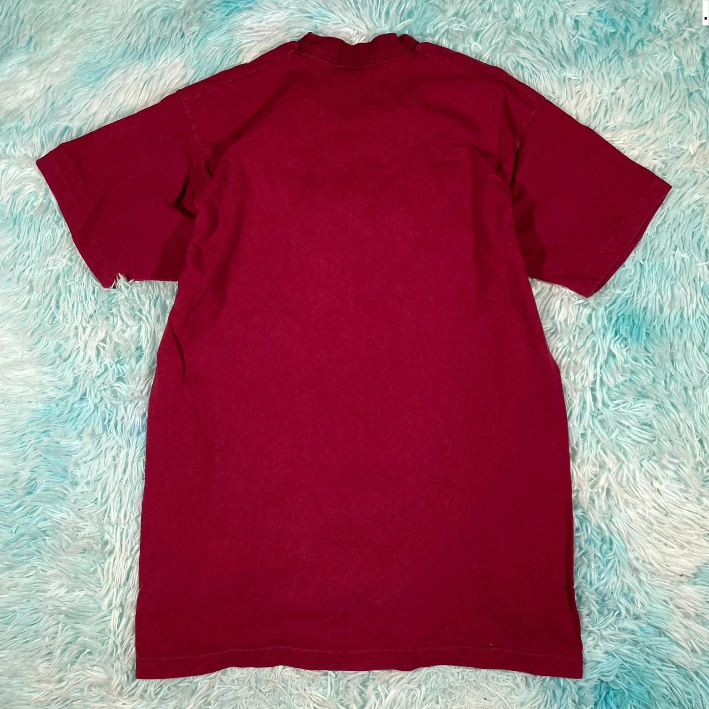 Vintage 90s Red Embroidered Graphic T Shirt - Large