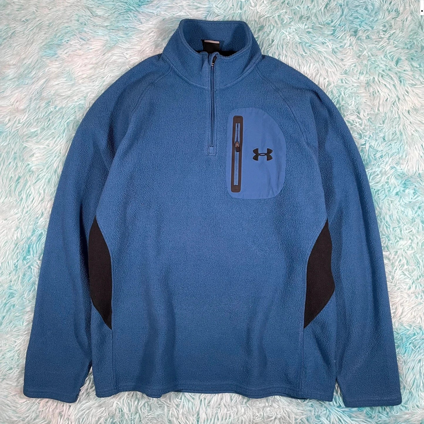 Blue Under Armour 1/4 Zip Fleece - Large