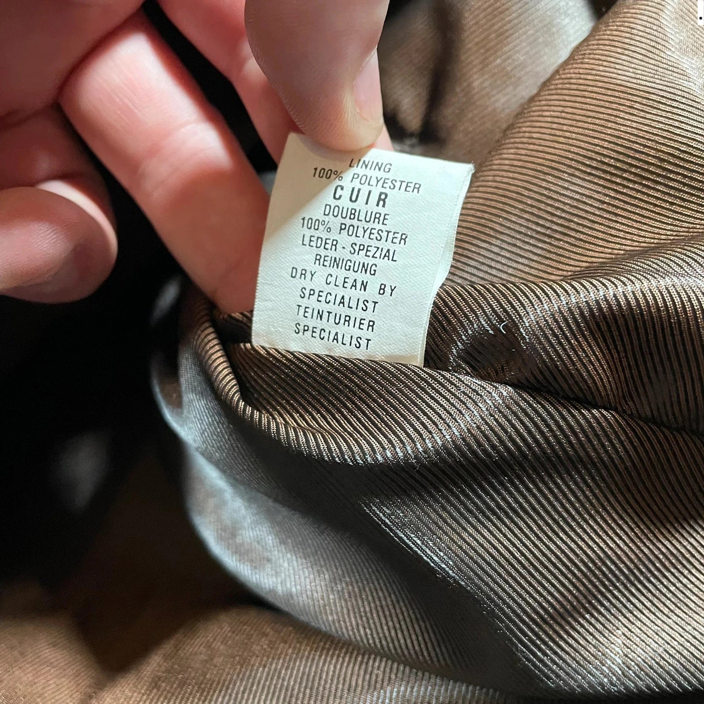 Vintage Brown Boxy Leather Jacket - XXL