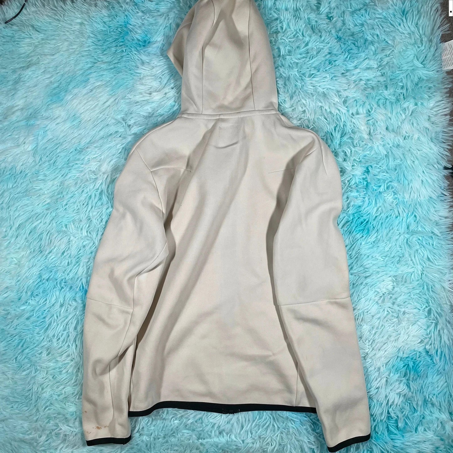 Cream Nike Tech Fleece Hoodie - Small
