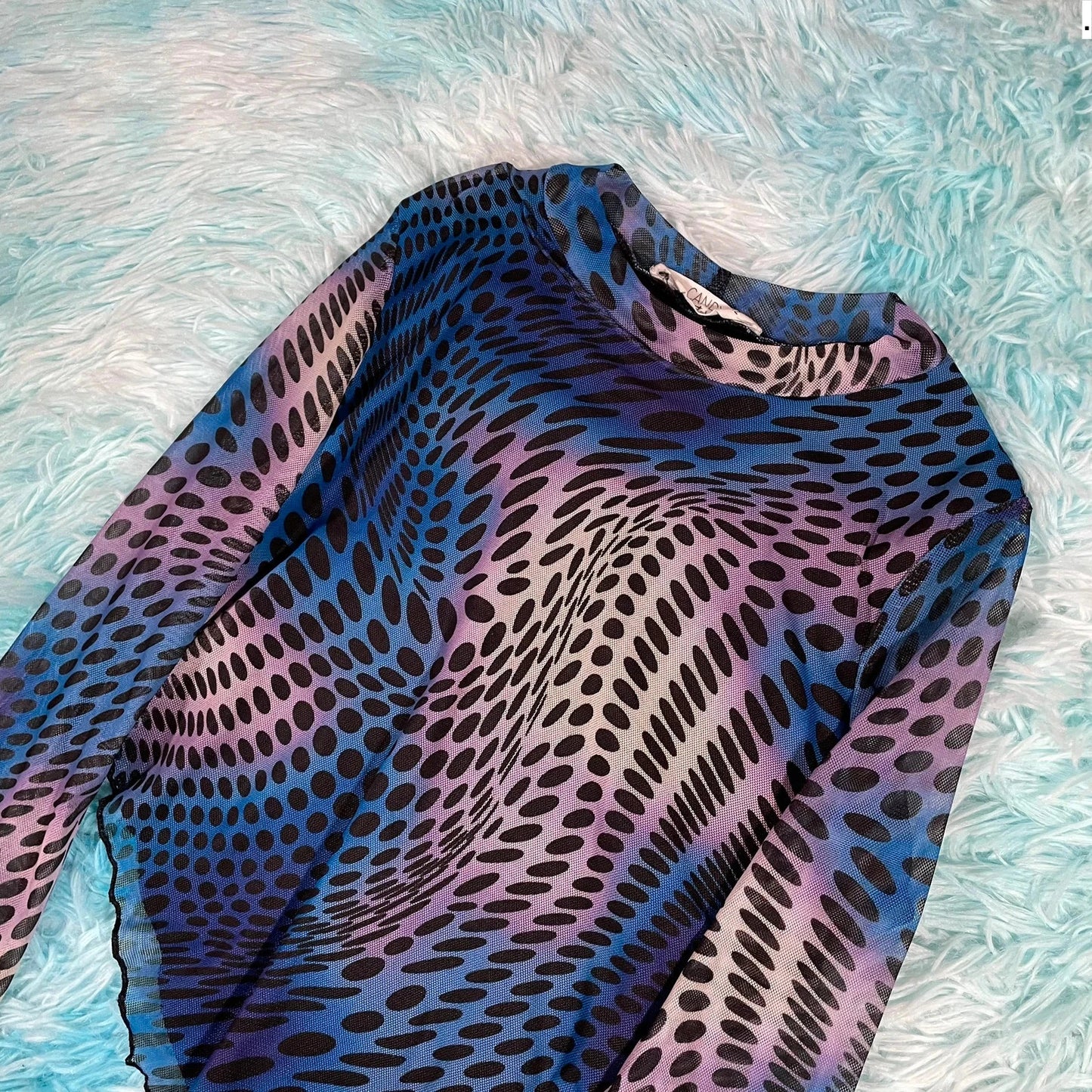 Y2K funky Candy Sheer Mesh Playsuit - Size 12