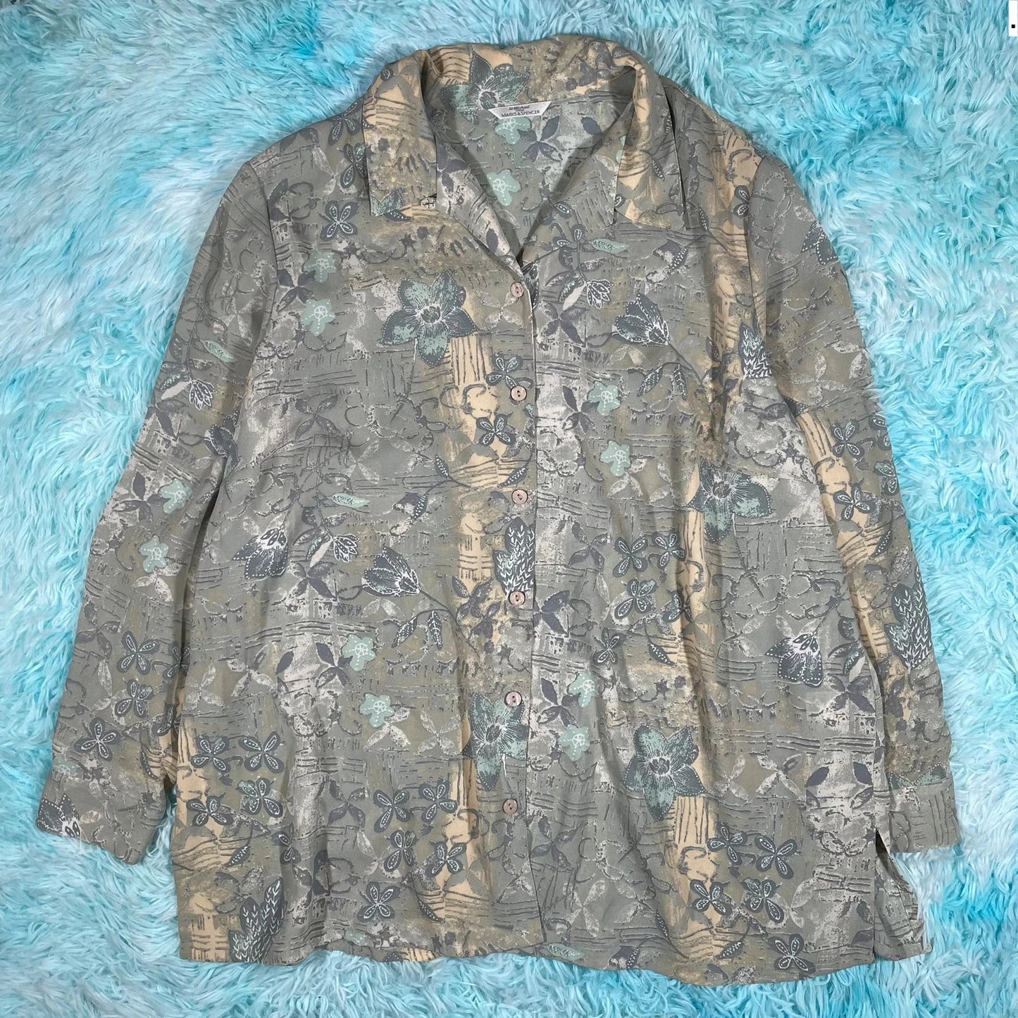 Vintage 90s St Michael Patterned Patterned Shirt - Size 22