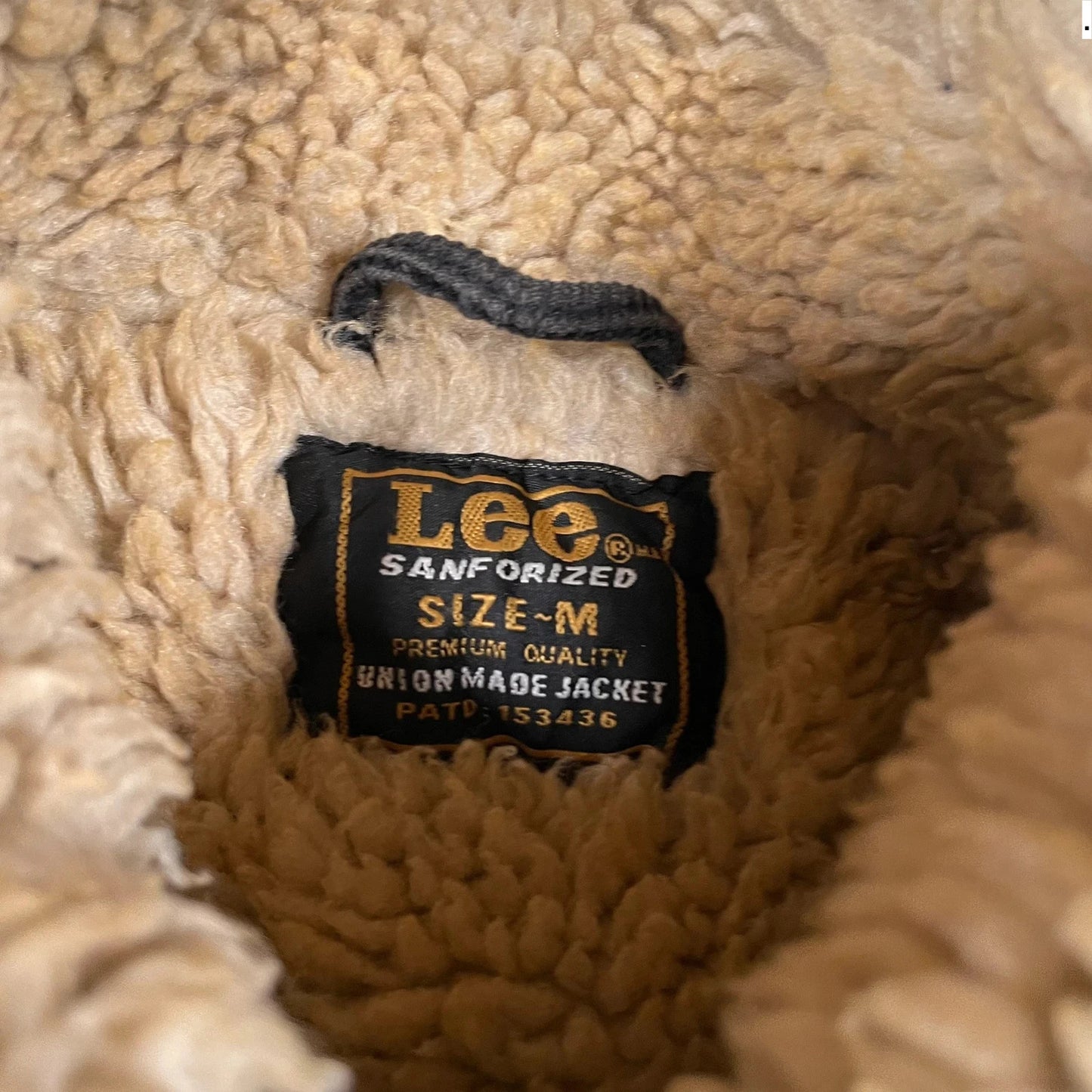 Vintage Black Lee Corduroy Jacket Sherpa Lined - Medium