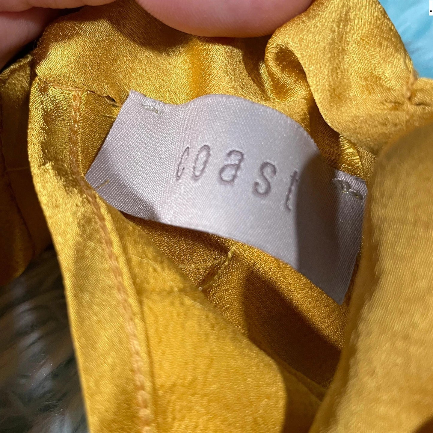 Vintage Coast Ochre Halter Neck Top - Size 12