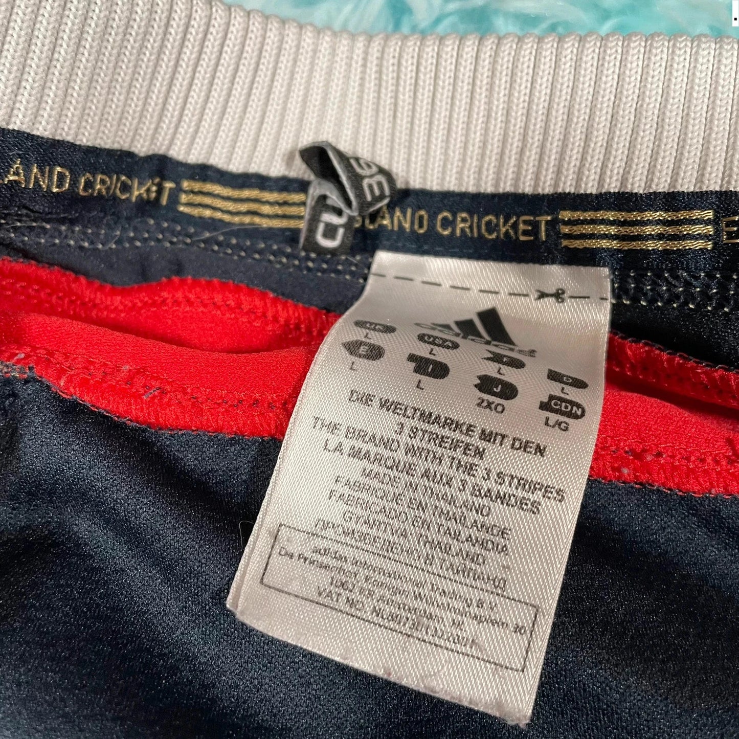 Vintage 2008 England Cricket Shirt Adidas - Large