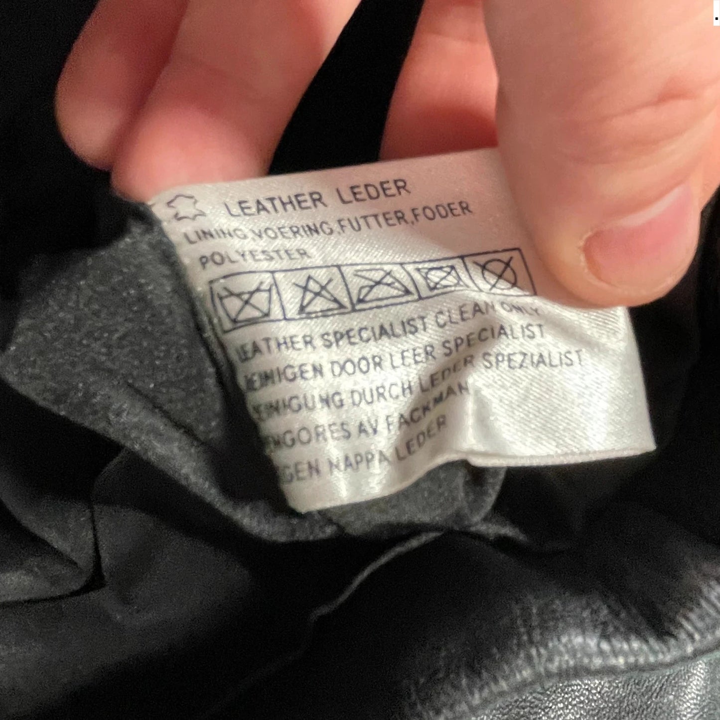 Vintage 90s Boxy Leather Jacket - Size 12