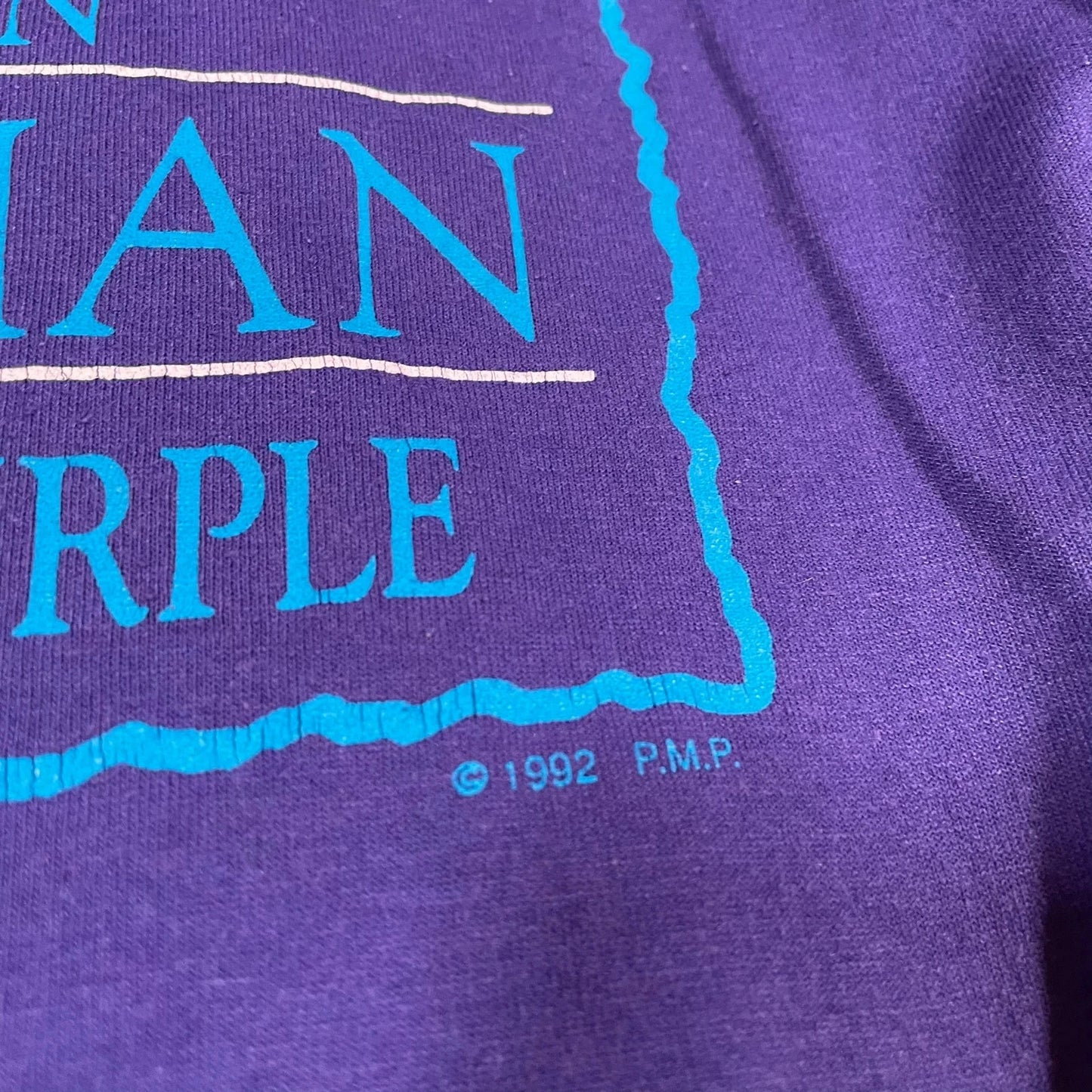 Vintage 90s Purple Woman Graphic T shirt - Largw