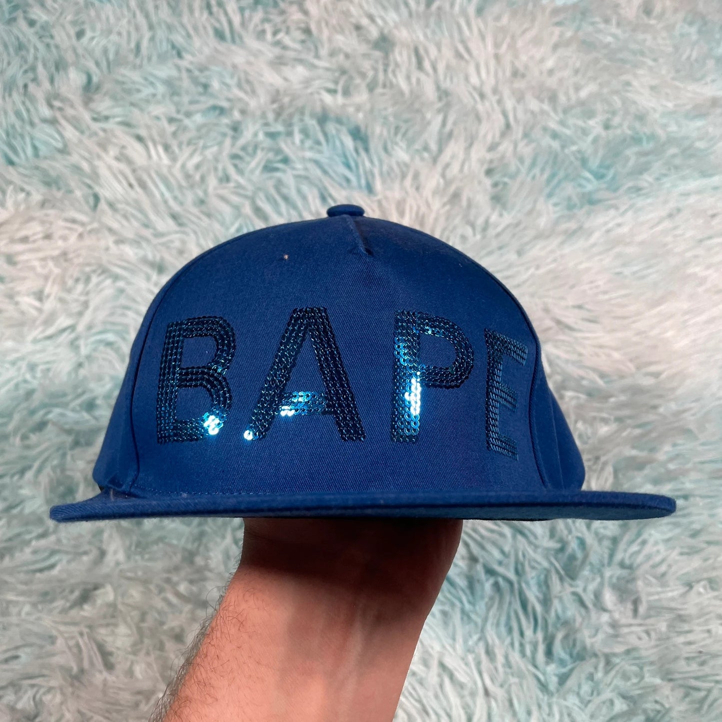 Blue Bape A Bathing Ape Cap Sequin