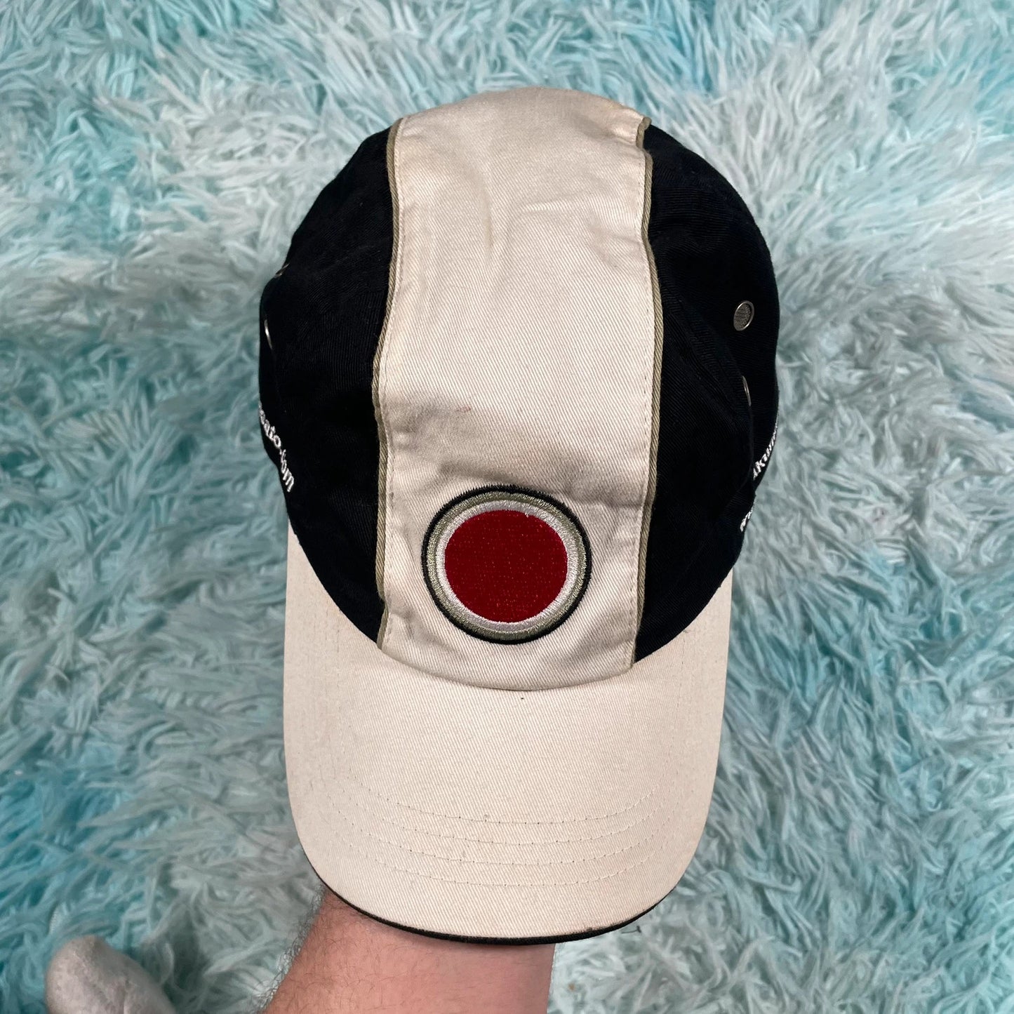 Vintage Black & White Honda Racing Cap