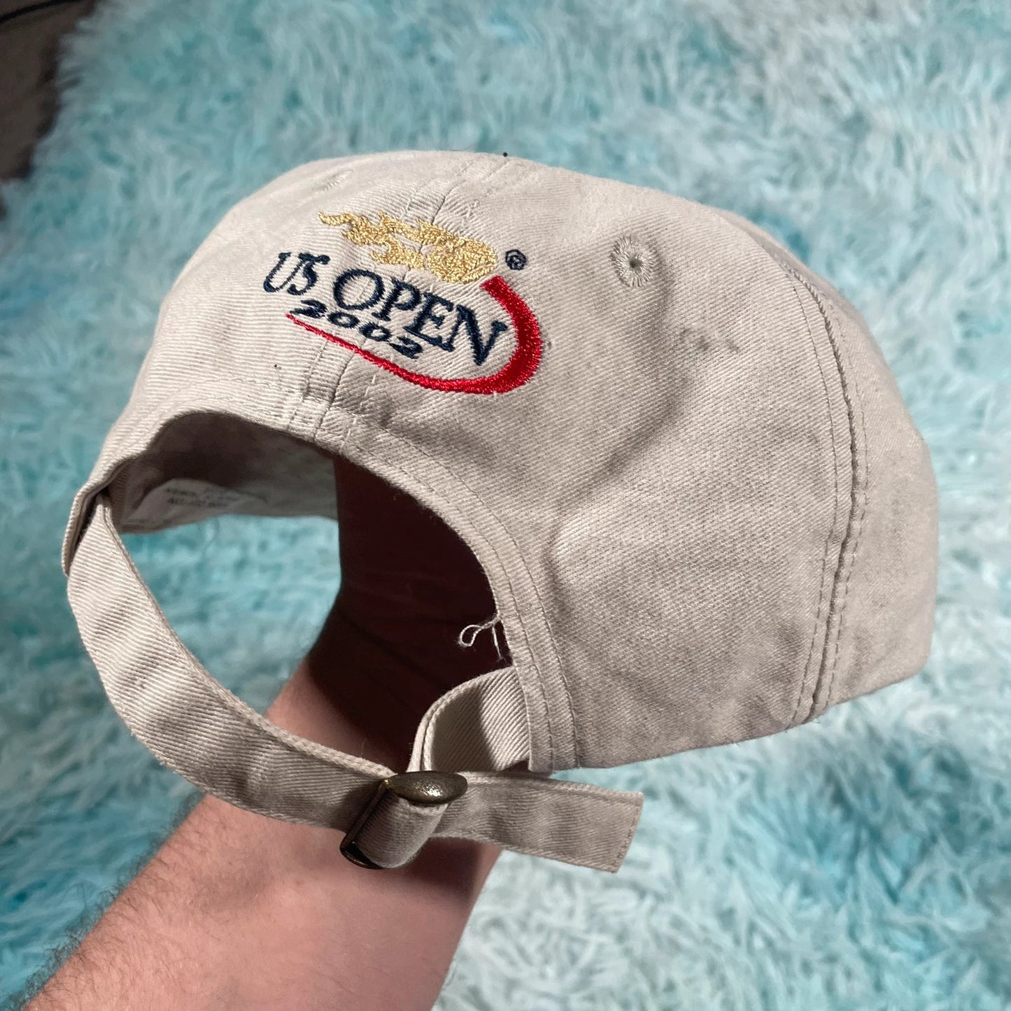 Vintage Beige US Open 2002 golf cap