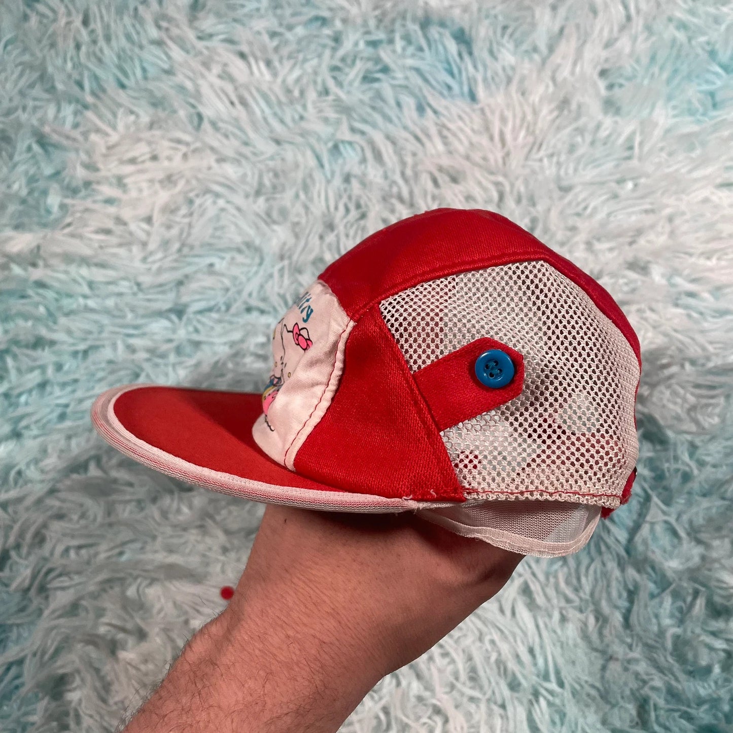 Vintage 90s Red Kids hello Kitty cap