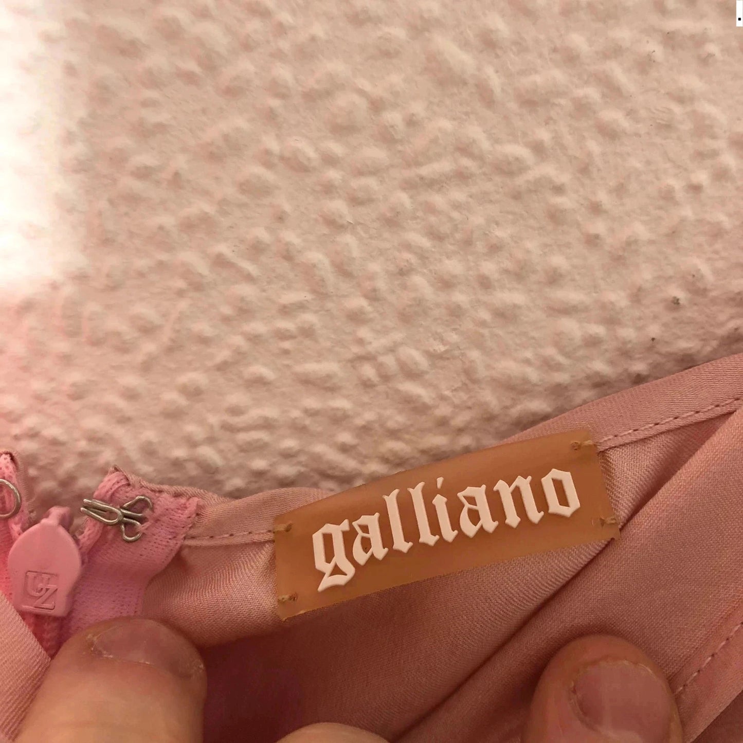 Vintage Pink Galliano Slip Dress - Medium