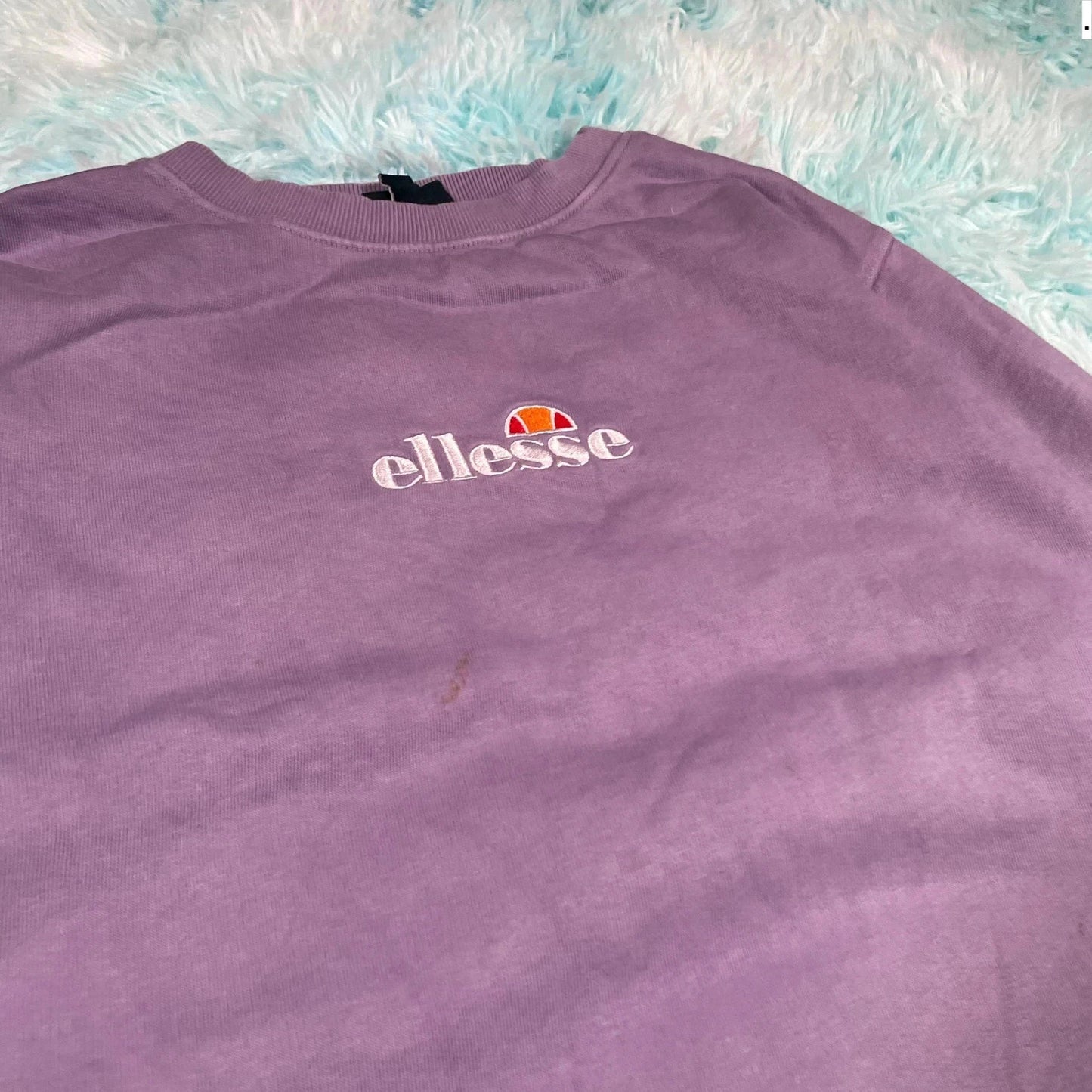 Purple Ellesse Sweatshirt Spellout - Size 14