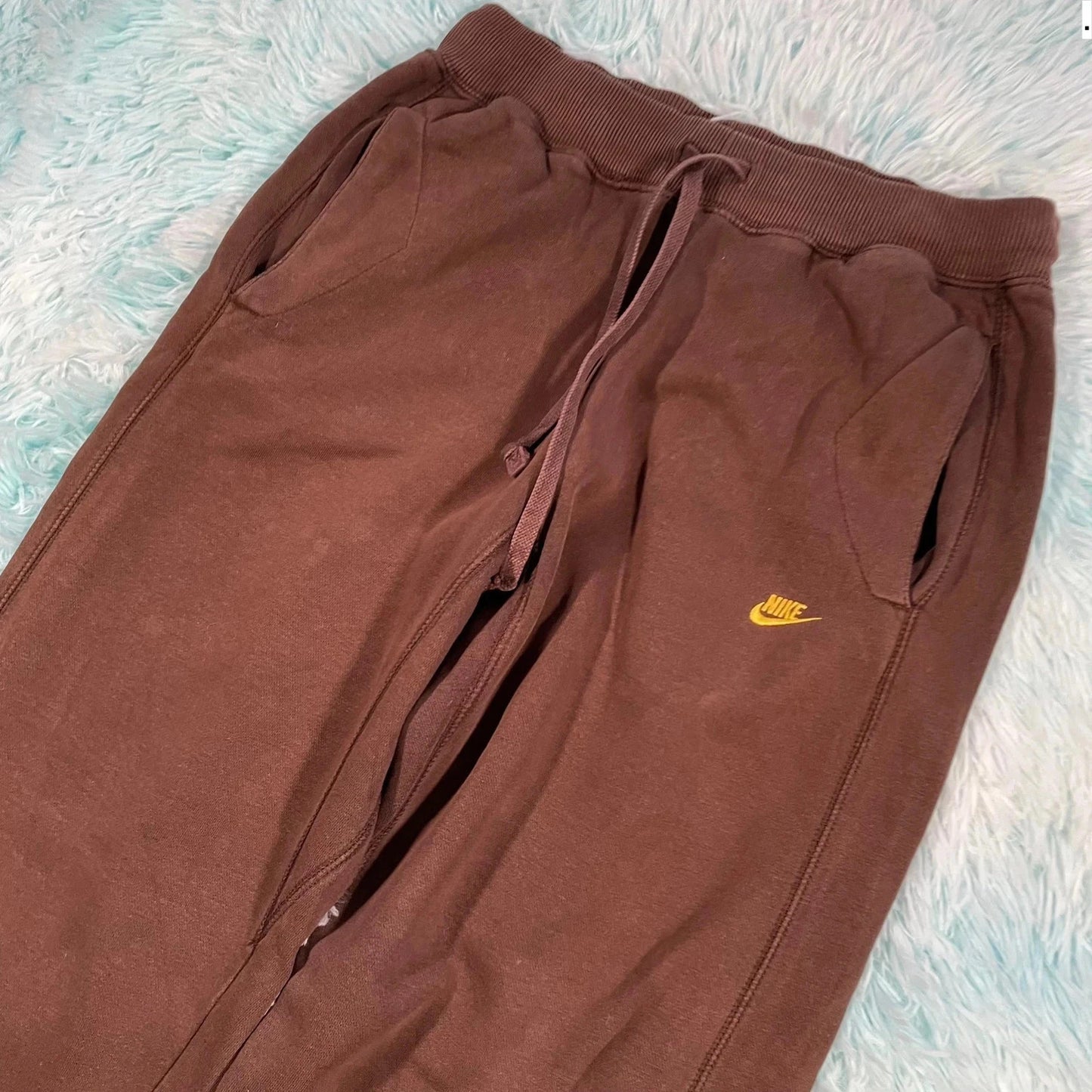 Vintage 00s Brown Nike Joggers Baggy - Small