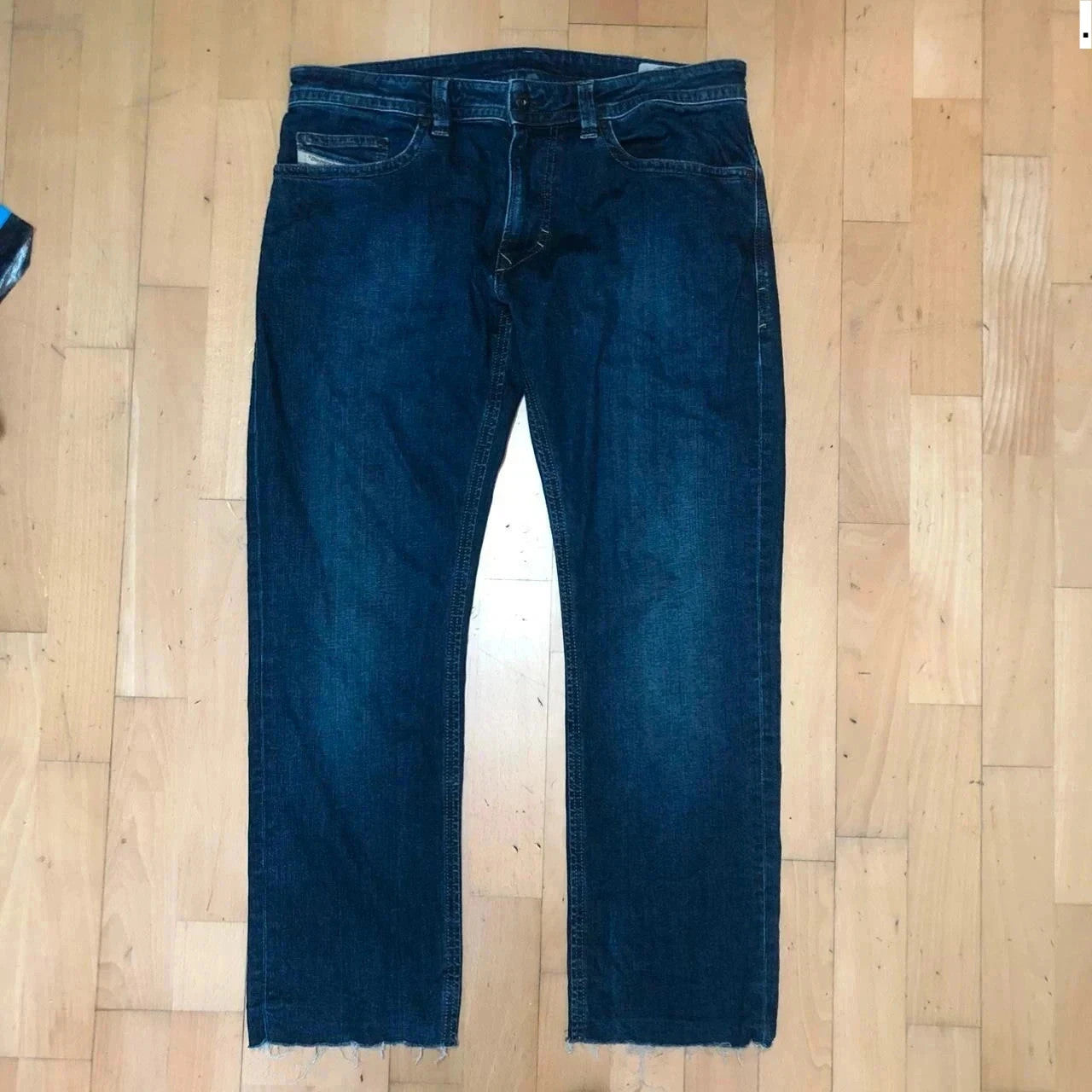 Navy Diesel Thavar Jeans Straight Leg - 32W 32L