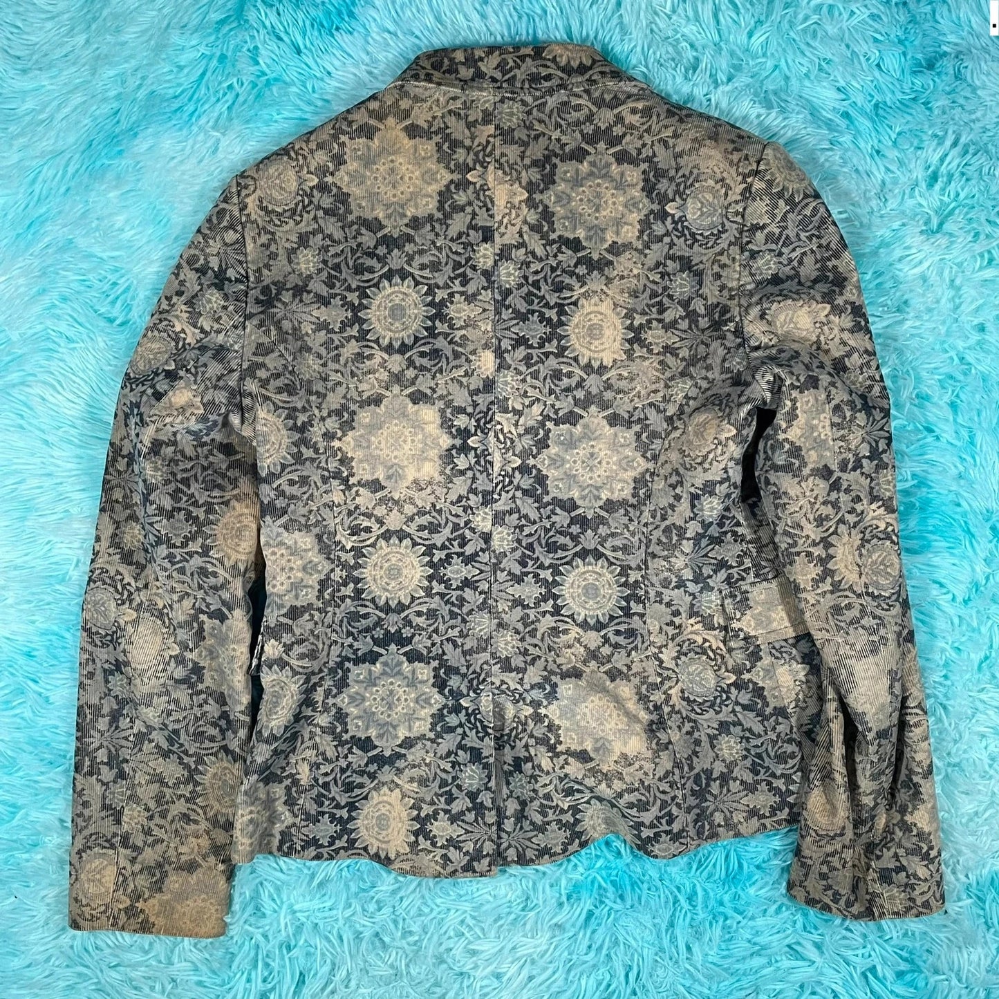 Vintage Floral Corduroy Philippe Adec Blazer - UK14
