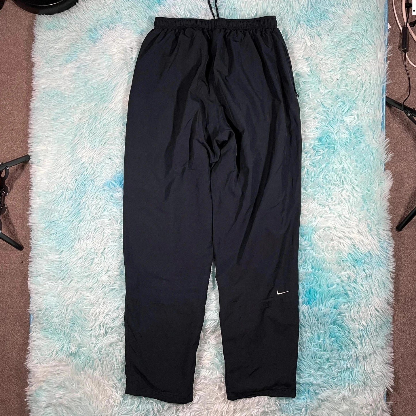 Vintage 00s Black Nike Tracksuit Bottoms - Medium