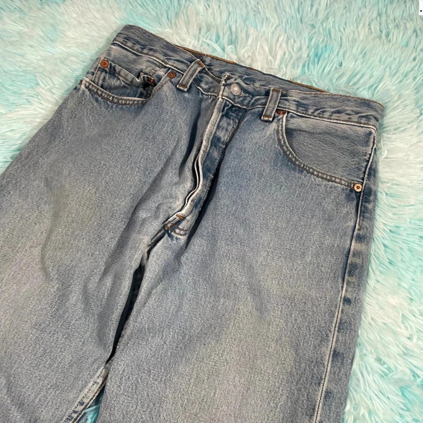 Vintage 90s Blue Levi’s 501 Jeans Straight Leg - 34W 34L