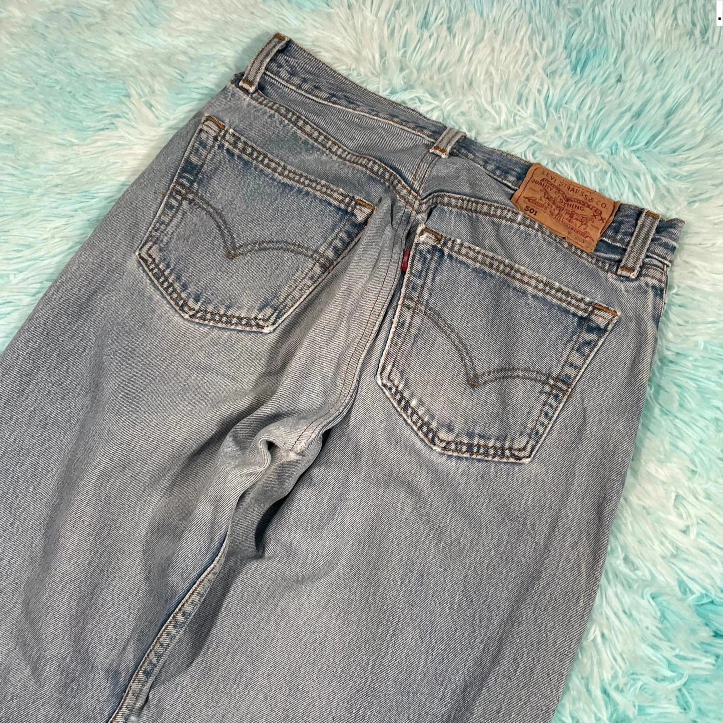 Vintage 90s Blue Levi’s 501 Jeans Straight Leg - 34W 34L