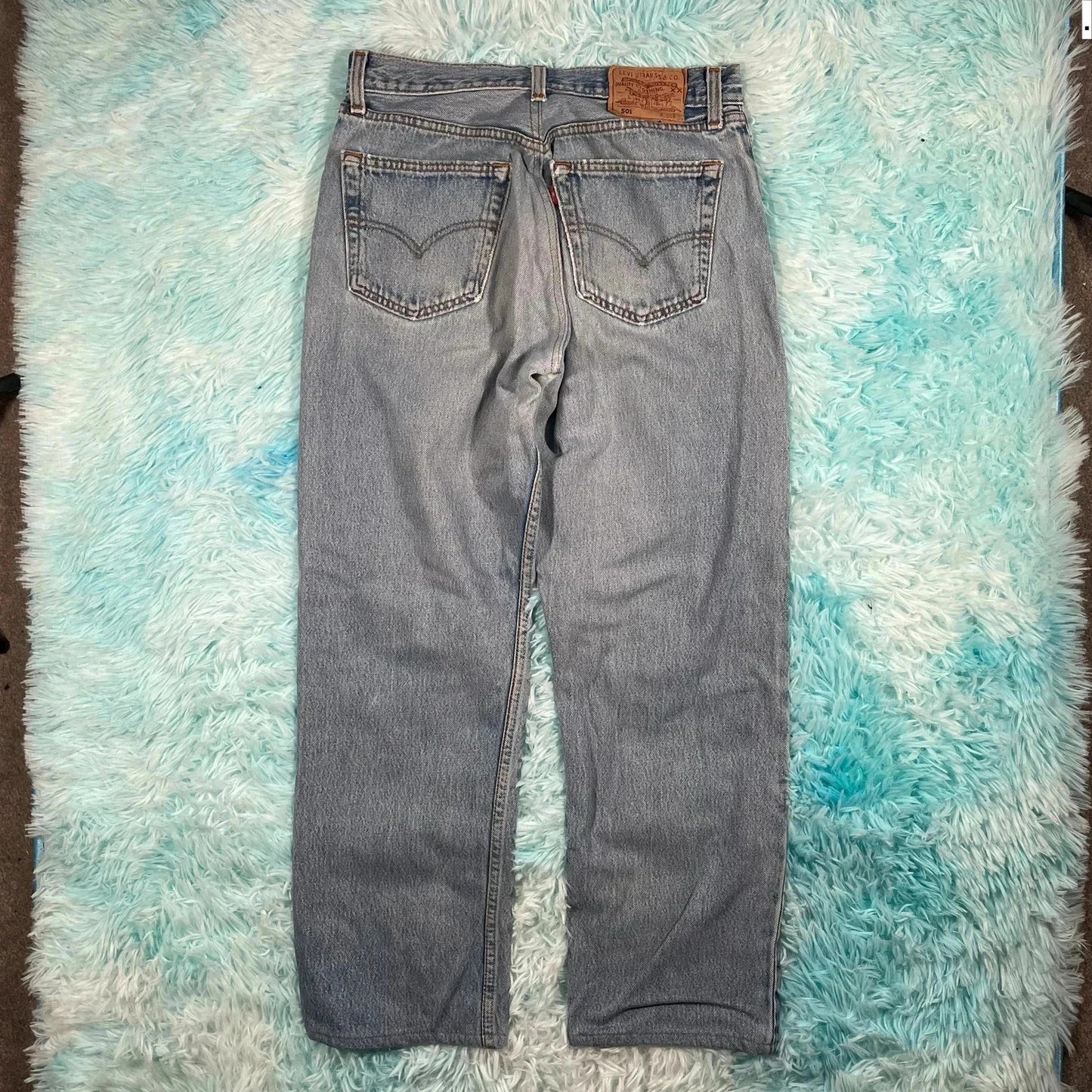 Vintage 90s Blue Levi’s 501 Jeans Straight Leg - 34W 34L