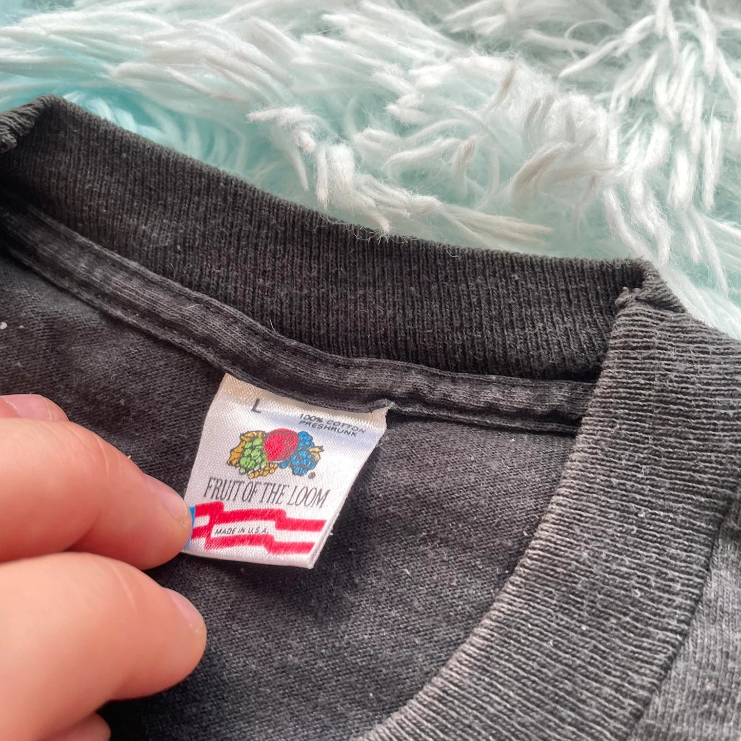 Vintage 90s Black Christian Graphic T Shirt - Large