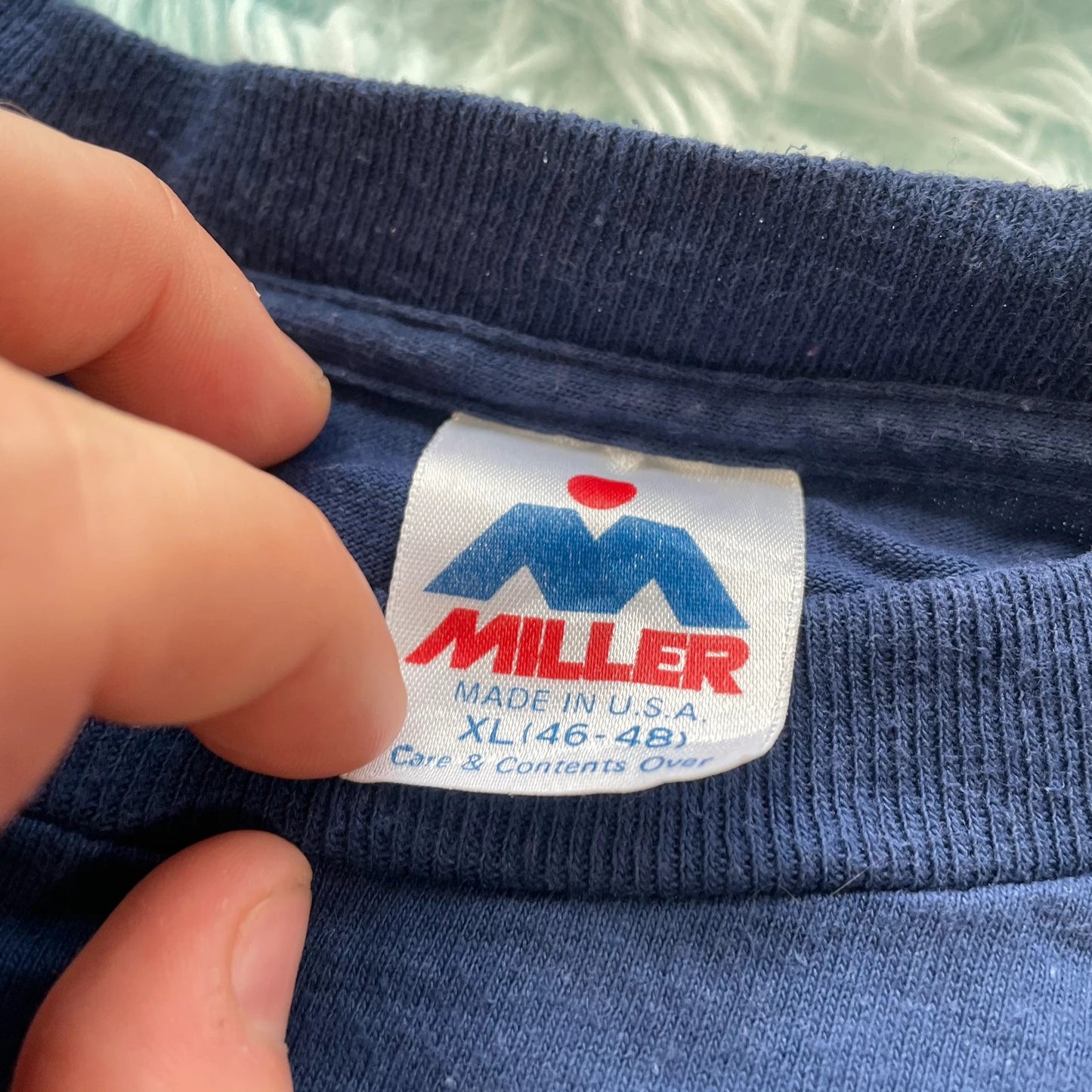 Vintage 90s Navy Chippewa Yacht Club Graphic T Shirt - XL