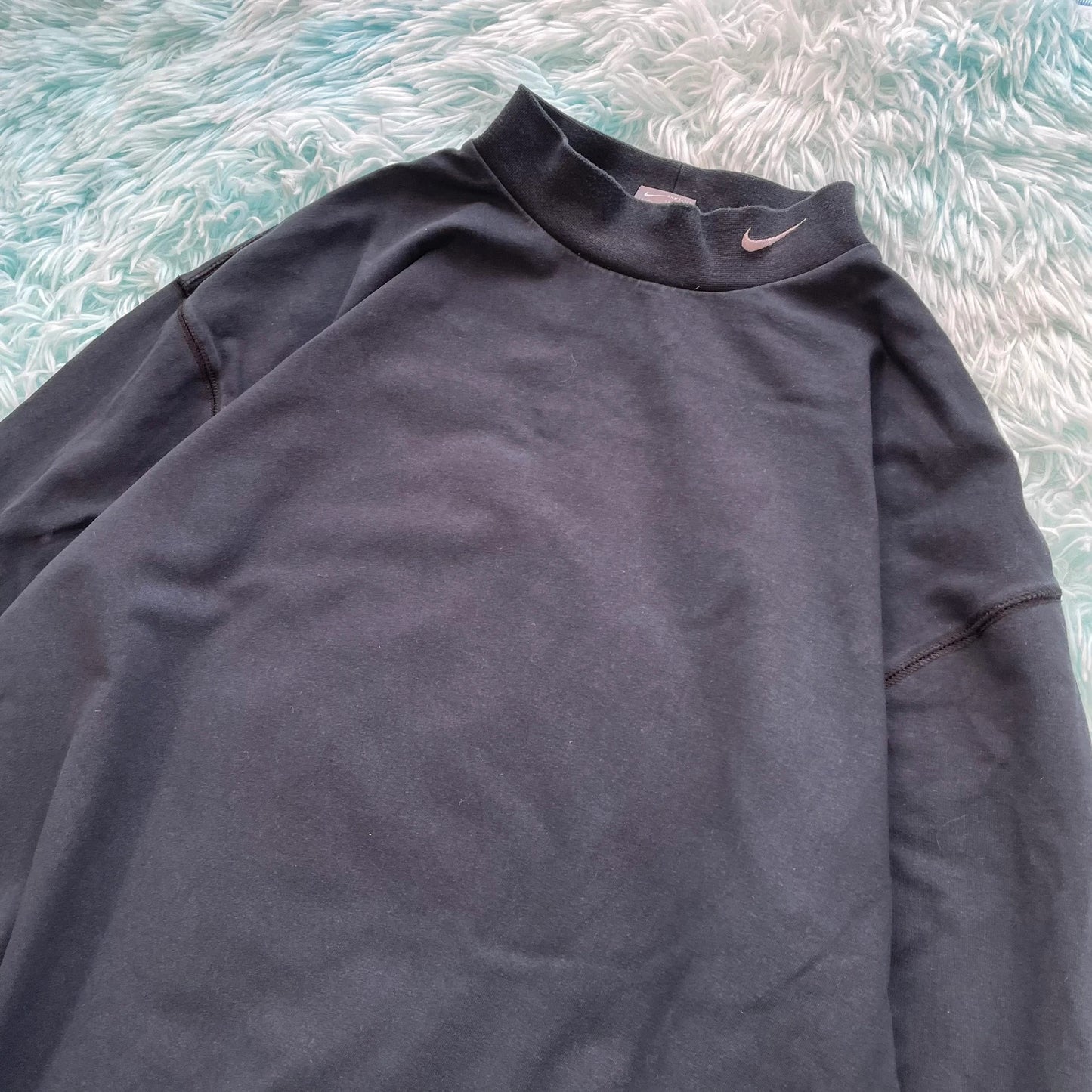 Vintage 90s Grey Nike Mock Neck Sweatshirt - XXL