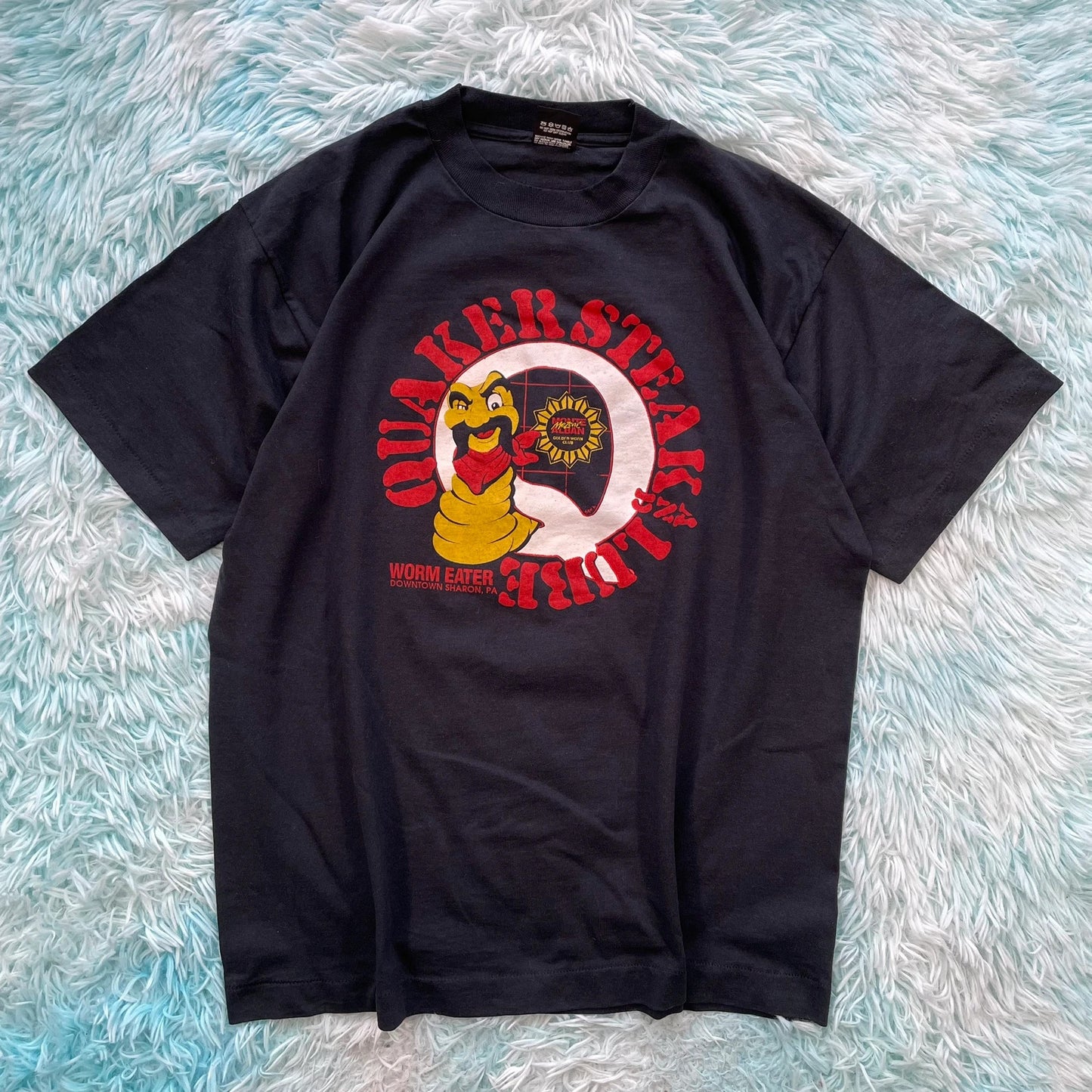 Vintage 90s Black Funny Bar Graphic T Shirt - XL