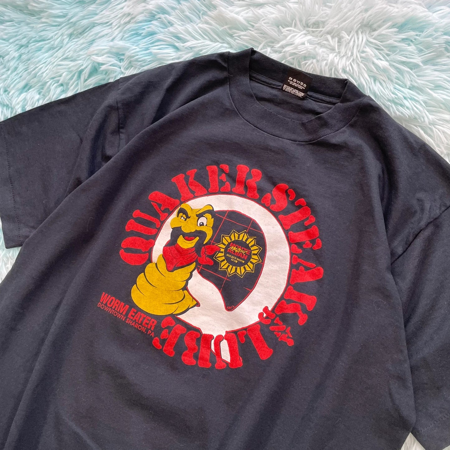Vintage 90s Black Funny Bar Graphic T Shirt - XL
