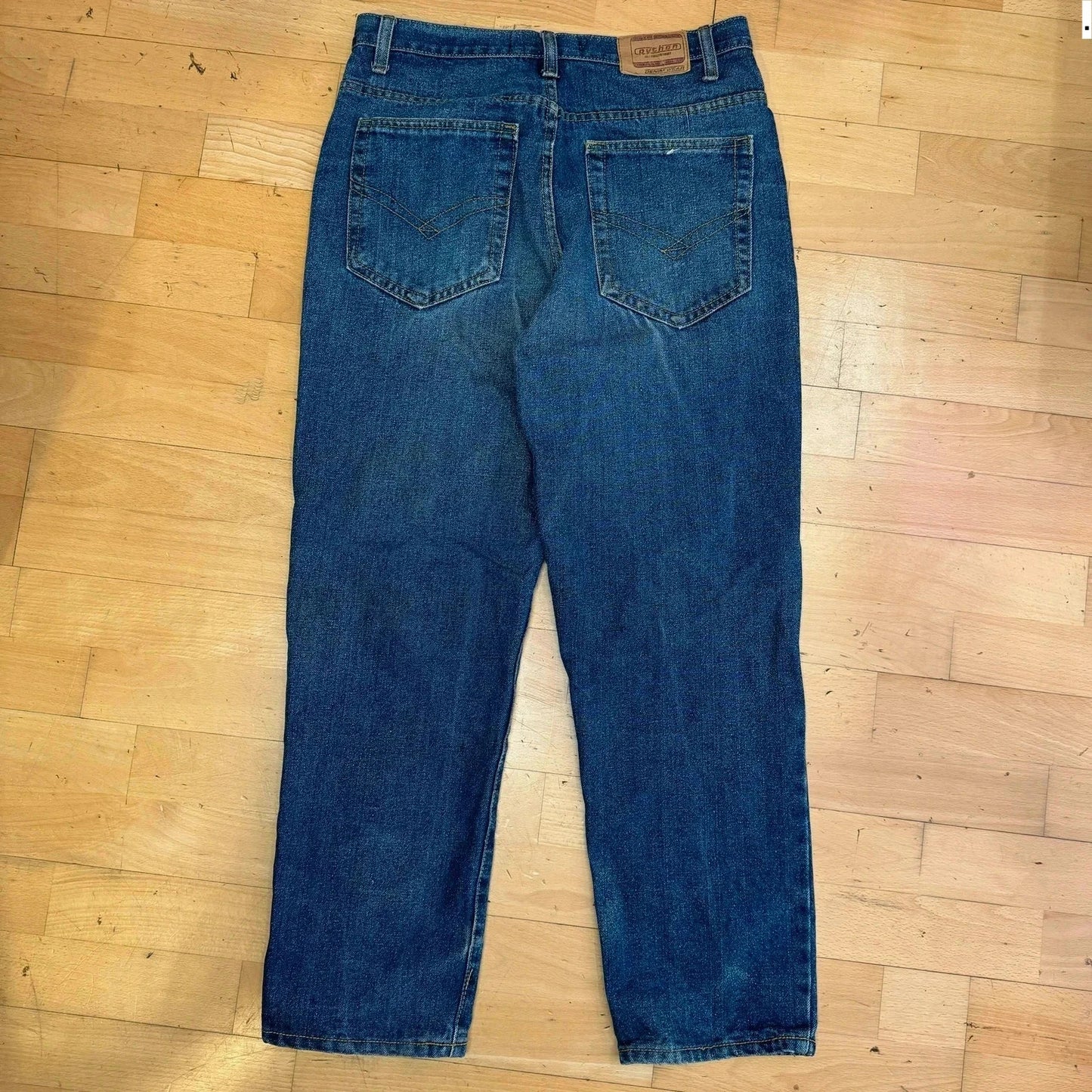 Vintage 90s Python Baggy Jeans Straight Leg - 34W 29L