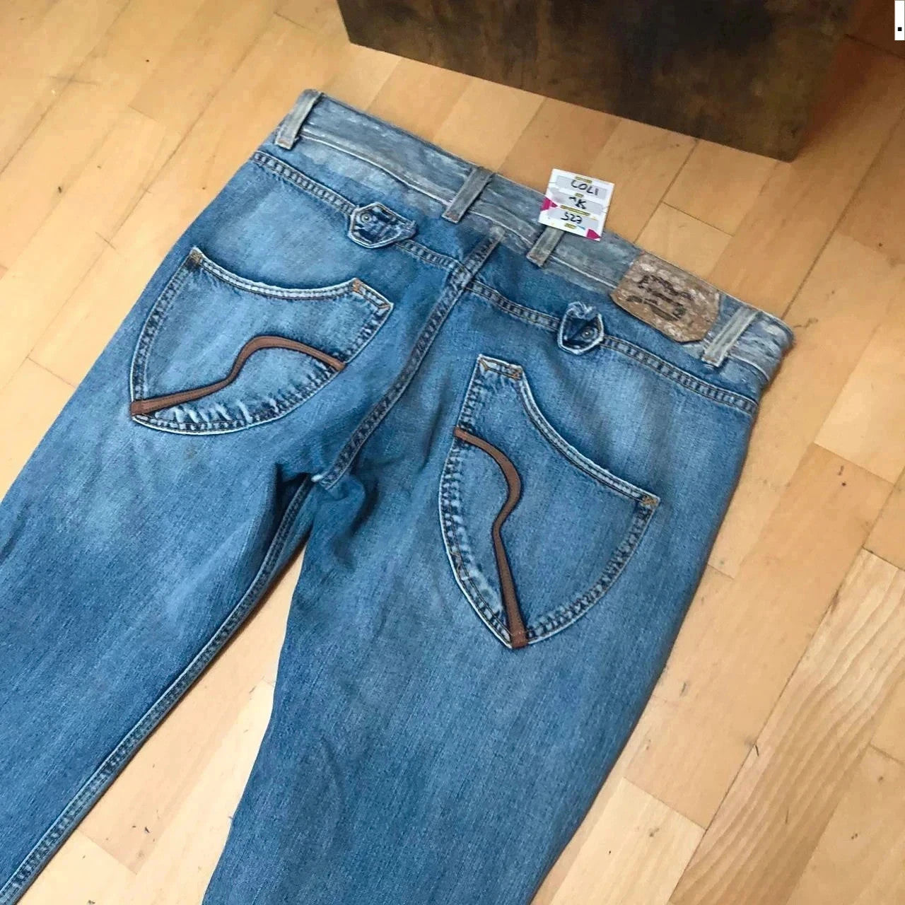 Vintage 90s Embroidered Jeans - 38W 32L