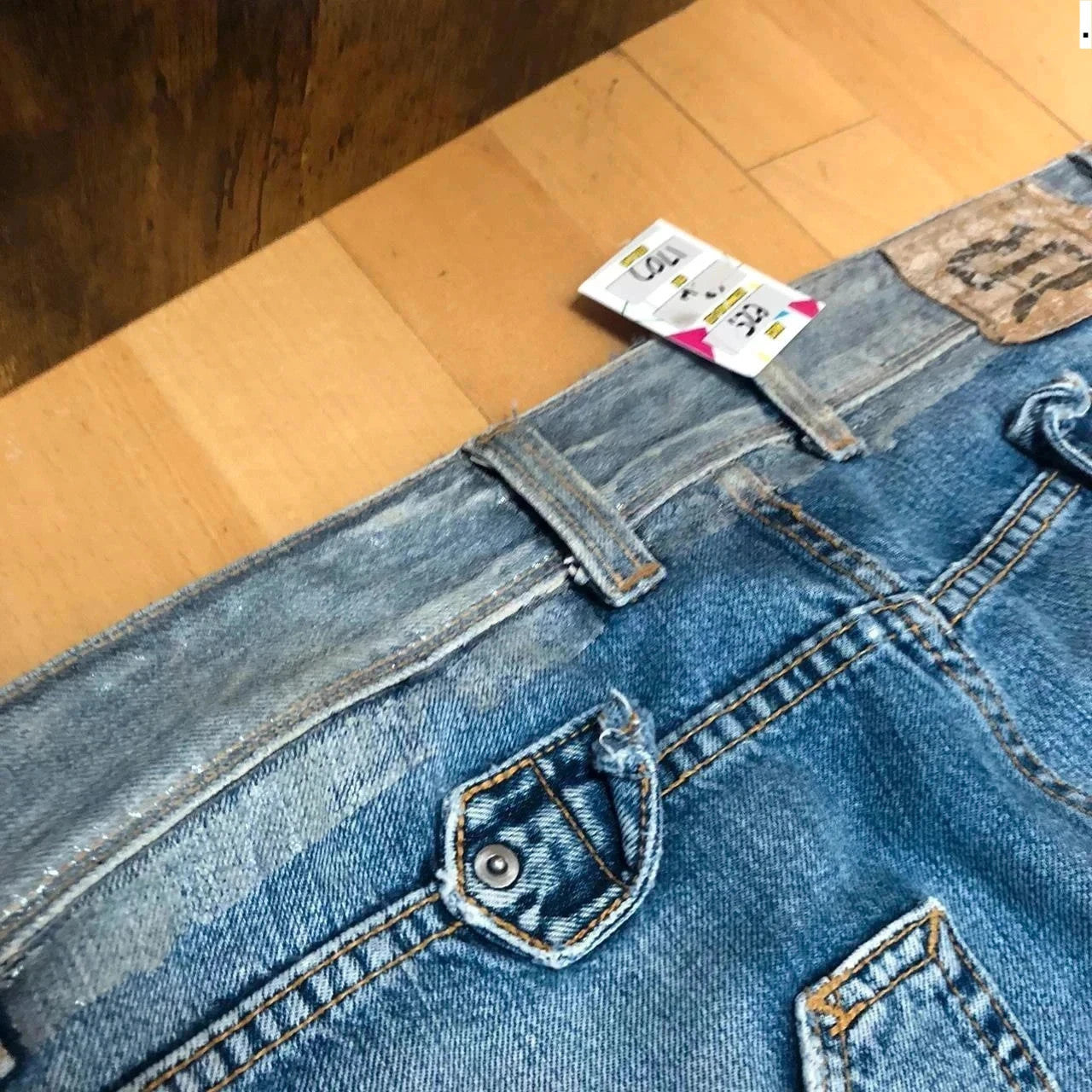 Vintage 90s Embroidered Jeans - 38W 32L