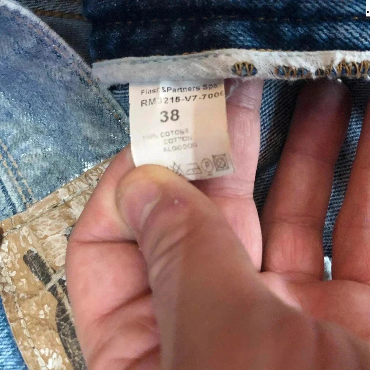 Vintage 90s Embroidered Jeans - 38W 32L