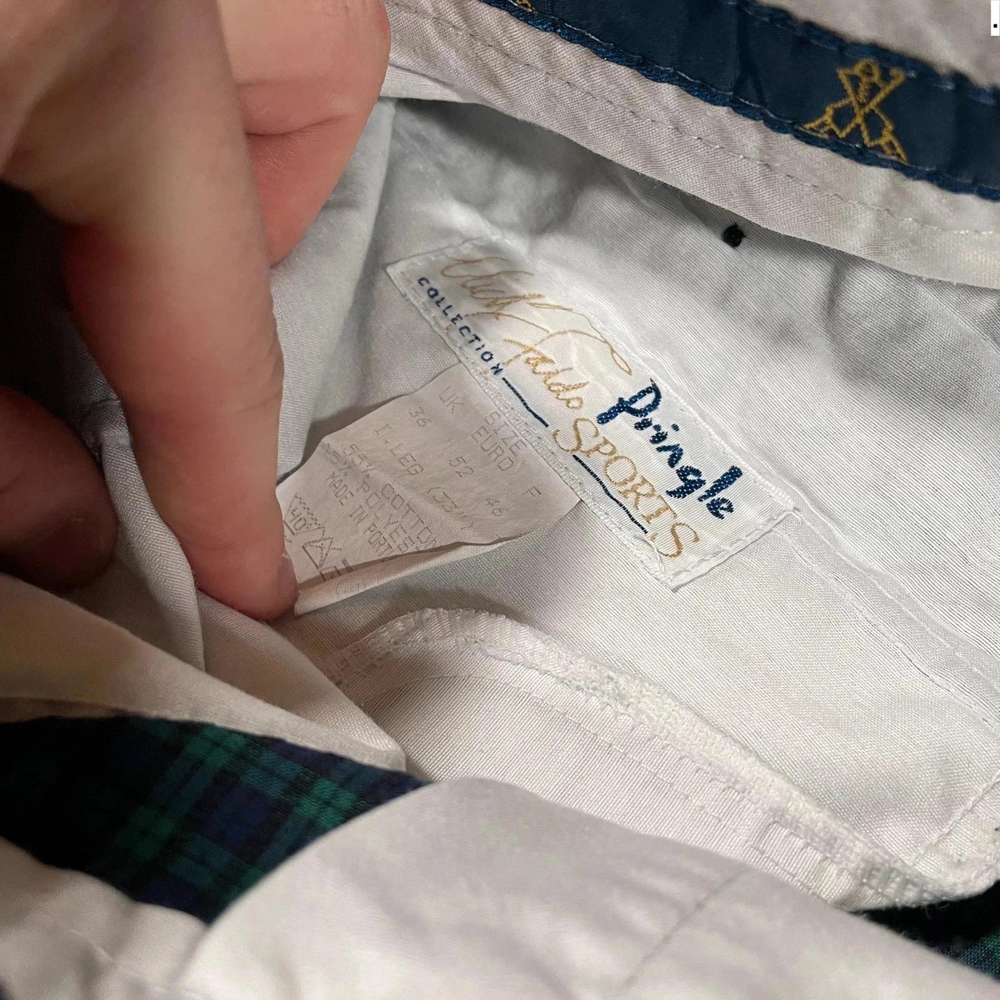 Vintage Green Pringle Golf Trousers - 36W 34L