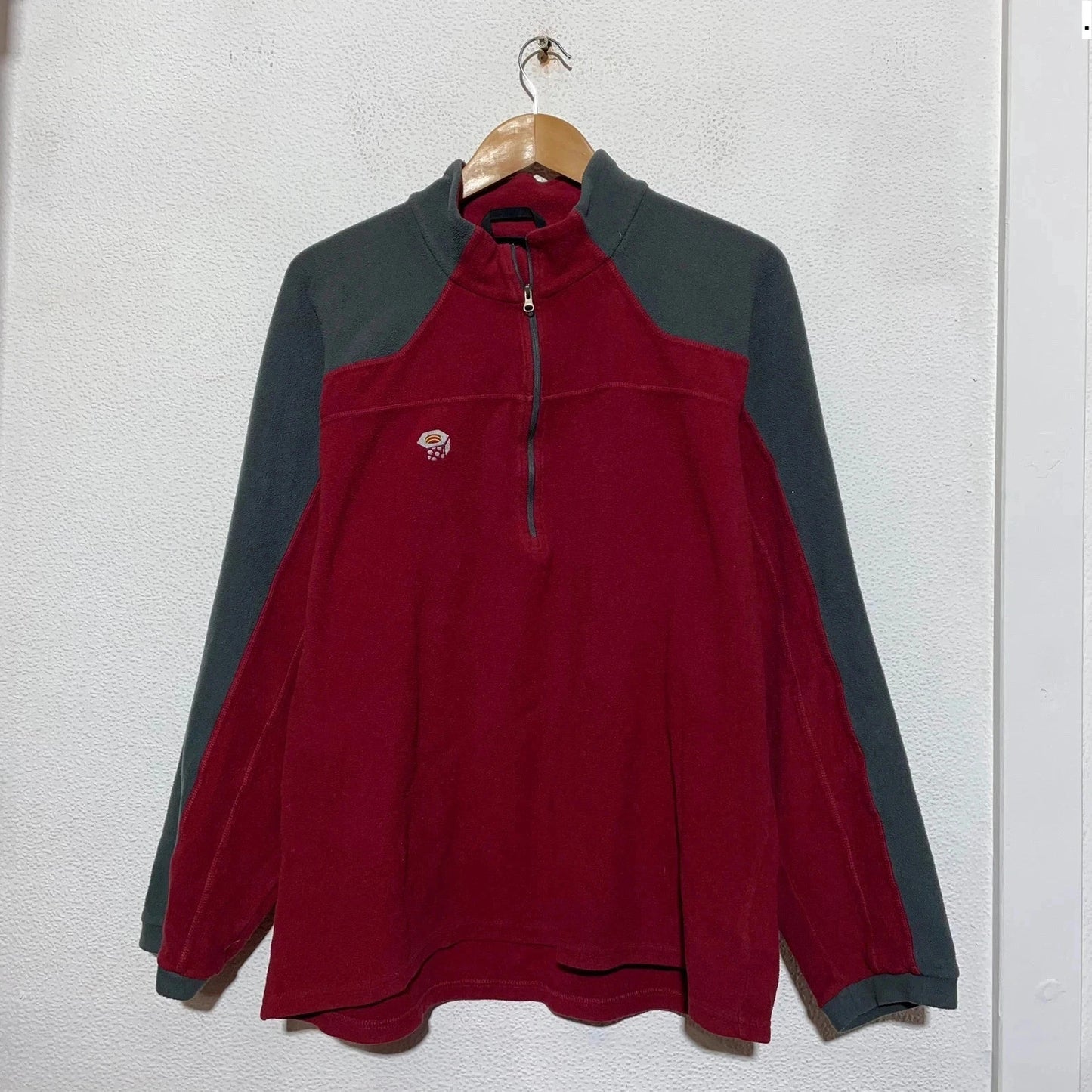 Red & Grey Mountain Hardwear 1/4 Zip Fleece Jumper - XL